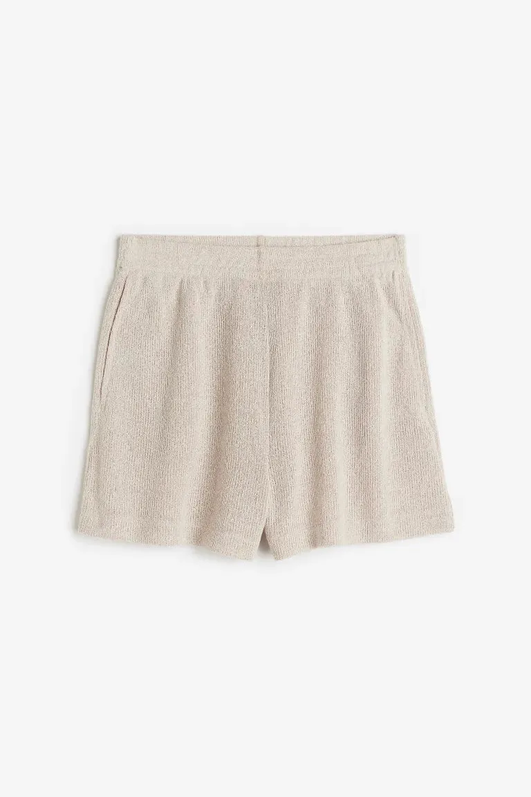 H&M jersey shorts, light beige