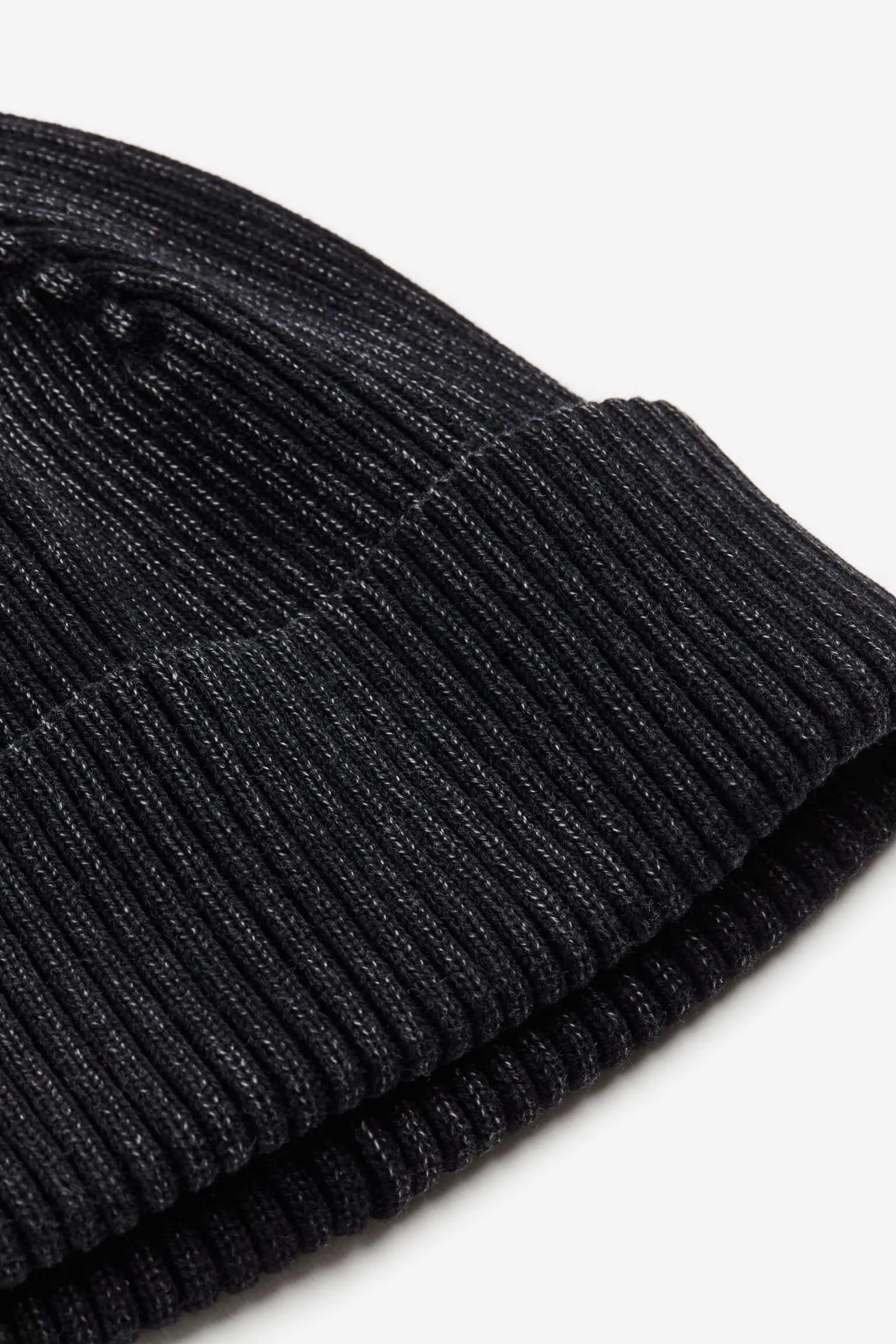 H&M Rib-knit Cotton hat, black