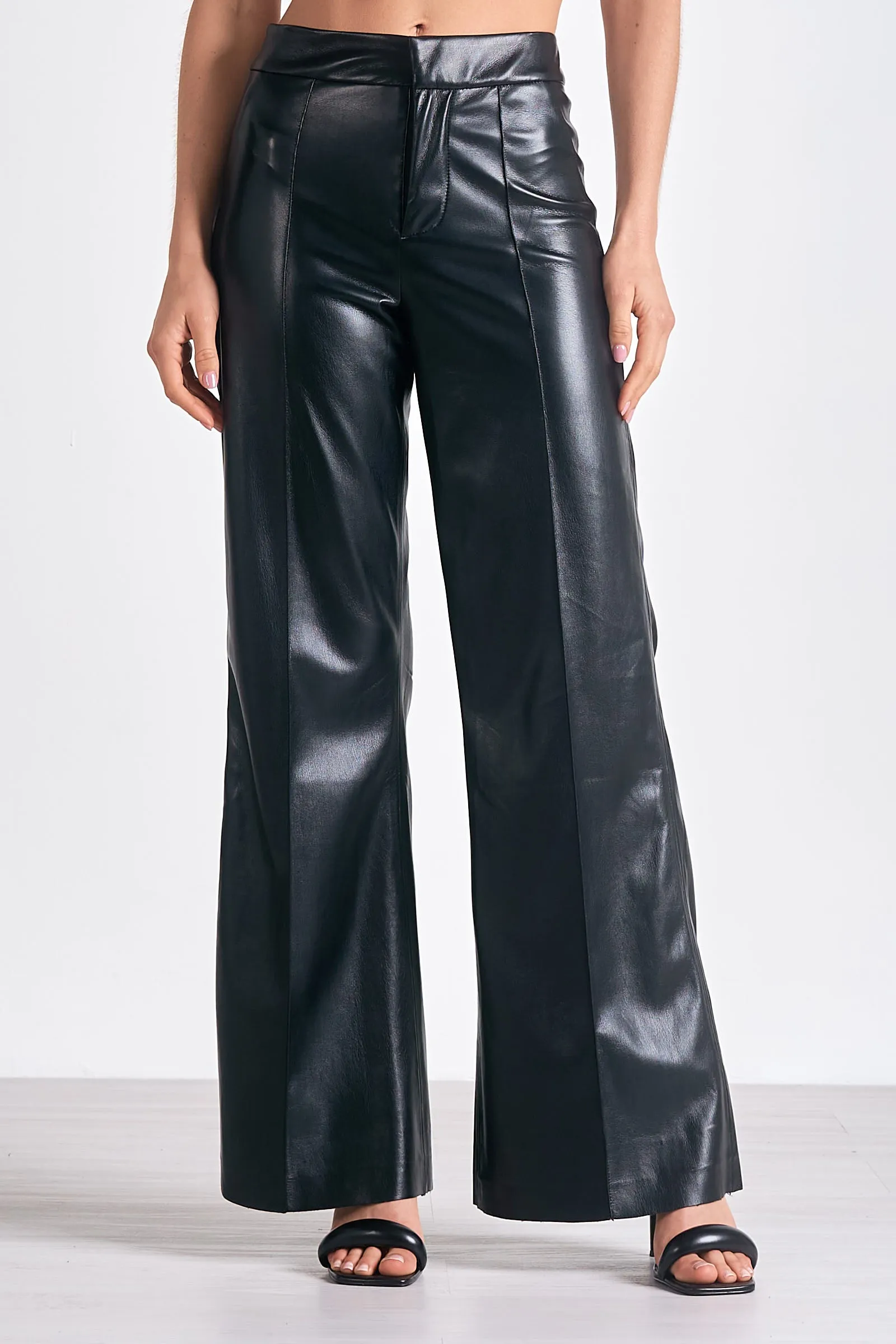 High Waisted Flare Pants Black