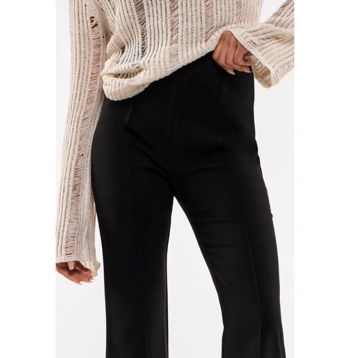 High Waisted Flared Leg Pant