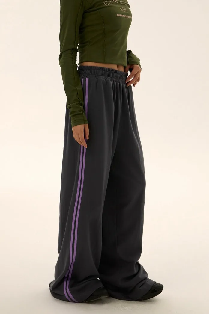 high-waisted track pants