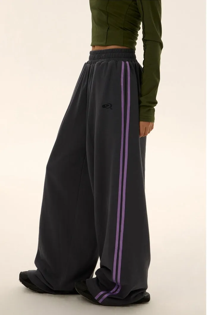 high-waisted track pants