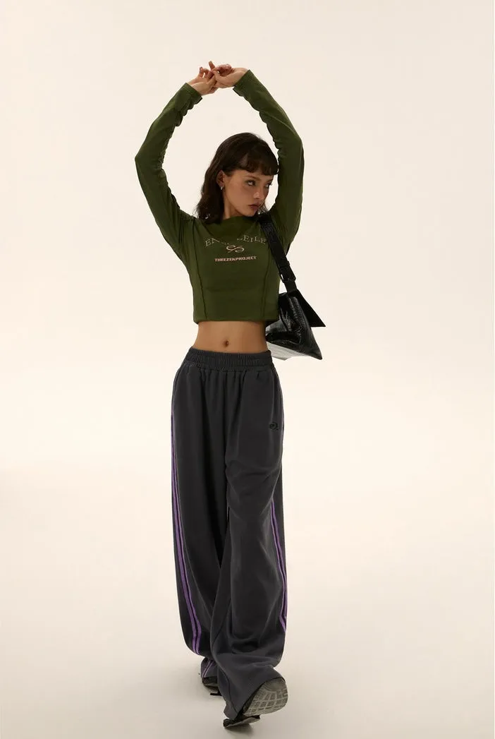 high-waisted track pants