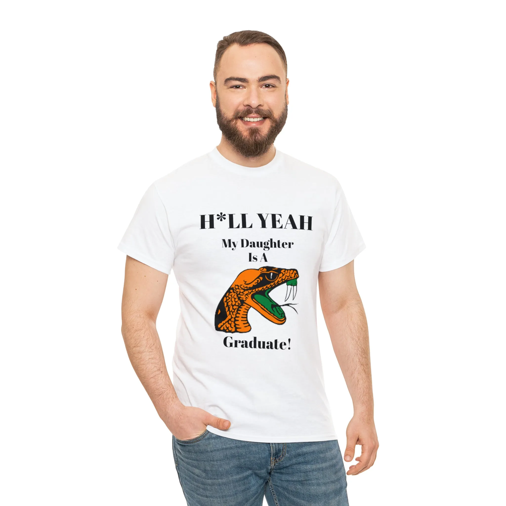 H*LL Yeah My Daughter Is A Florida A&M Graduate Unisex Heavy Cotton Tee