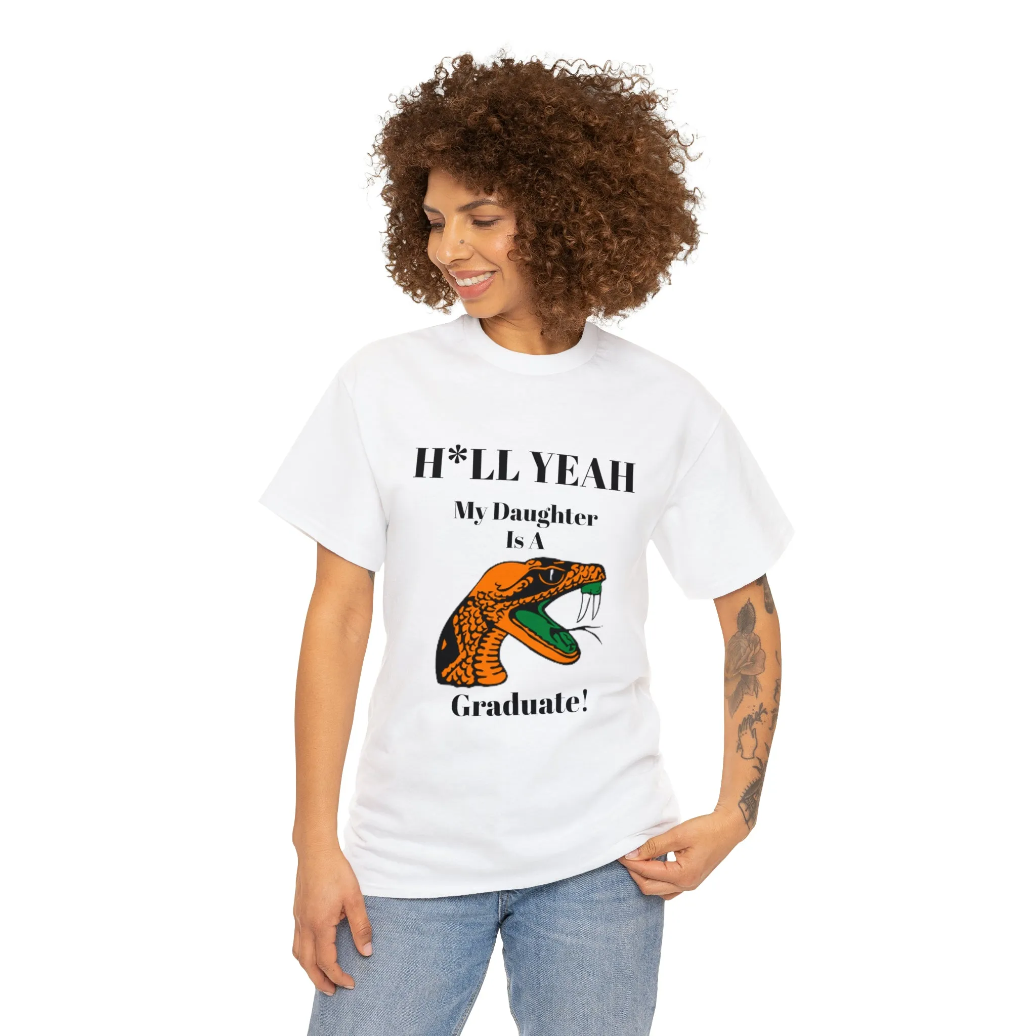 H*LL Yeah My Daughter Is A Florida A&M Graduate Unisex Heavy Cotton Tee