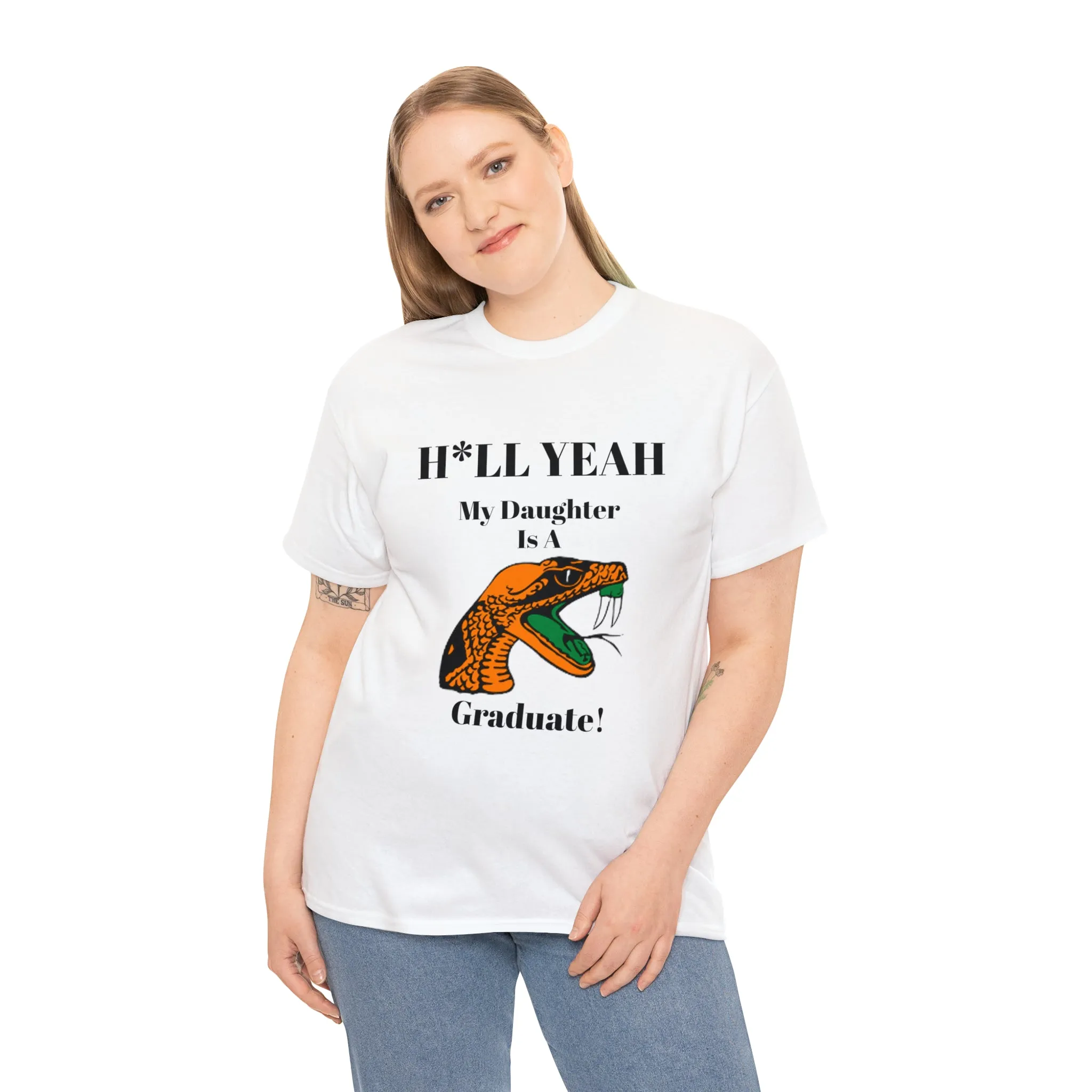 H*LL Yeah My Daughter Is A Florida A&M Graduate Unisex Heavy Cotton Tee