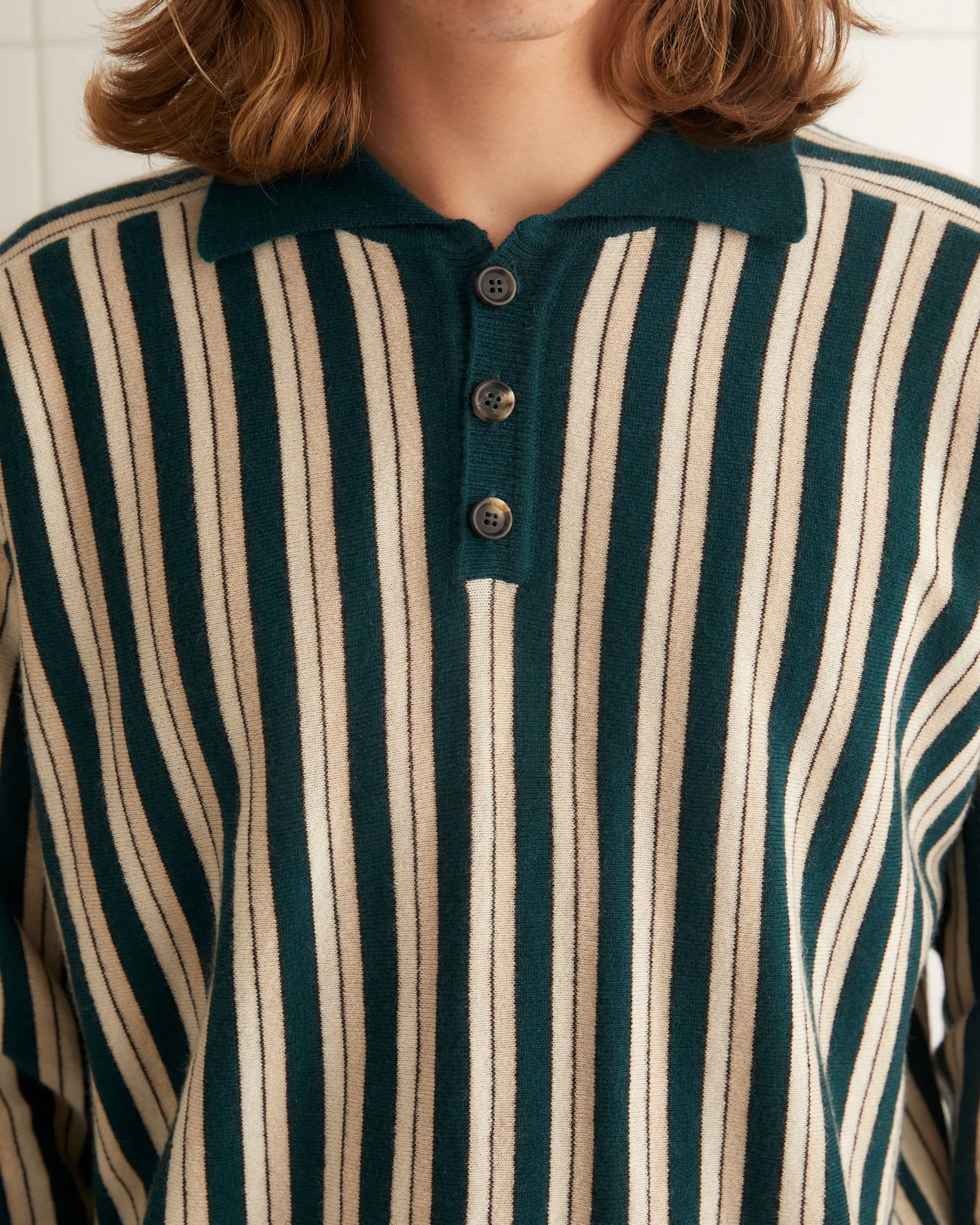 Hogan Stripe Polo - Green