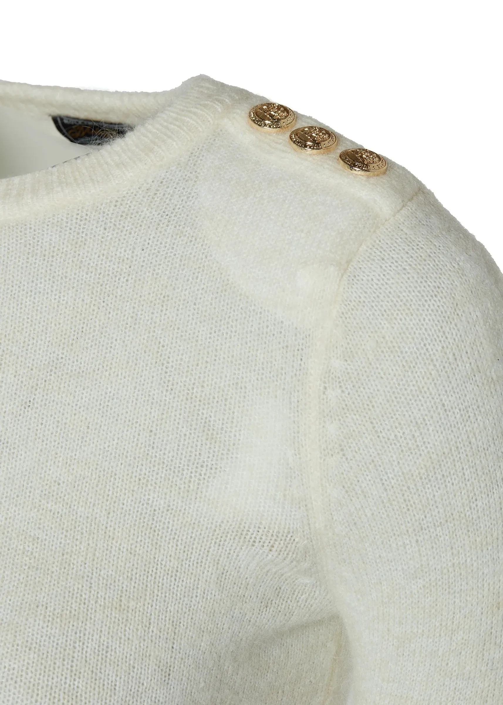 Holland Cooper Amy Crew Neck Knitwear in Natural