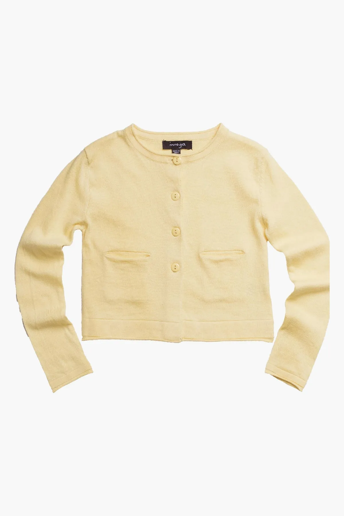 Imoga Denise Girls Cardigan - Lemon