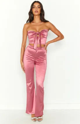 Indigo Pink High Waisted Flare Pants