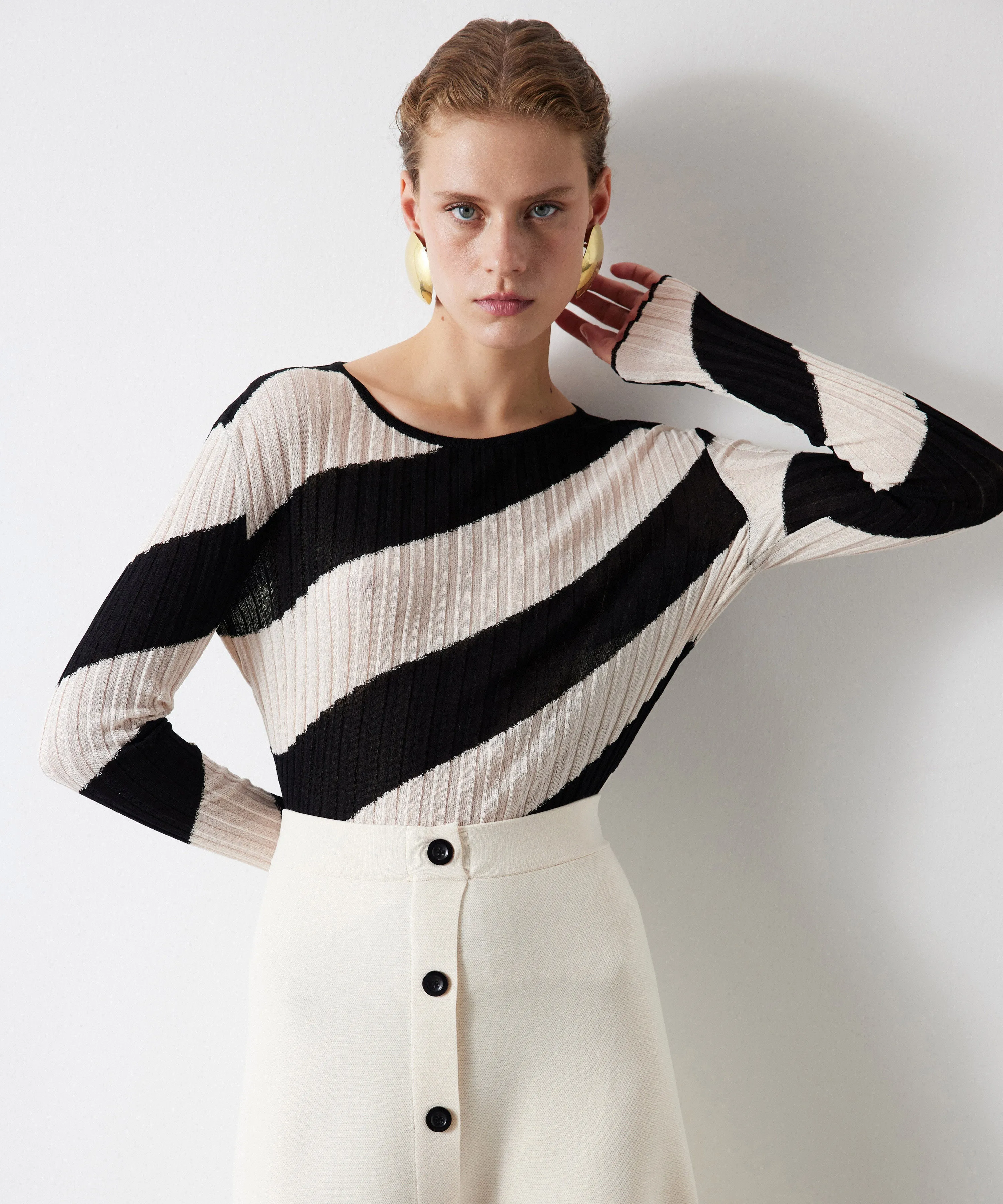 Ipekyol Colorblock Knitwear Ecru