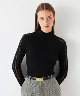 Ipekyol Knitwear With Lace Trim Black