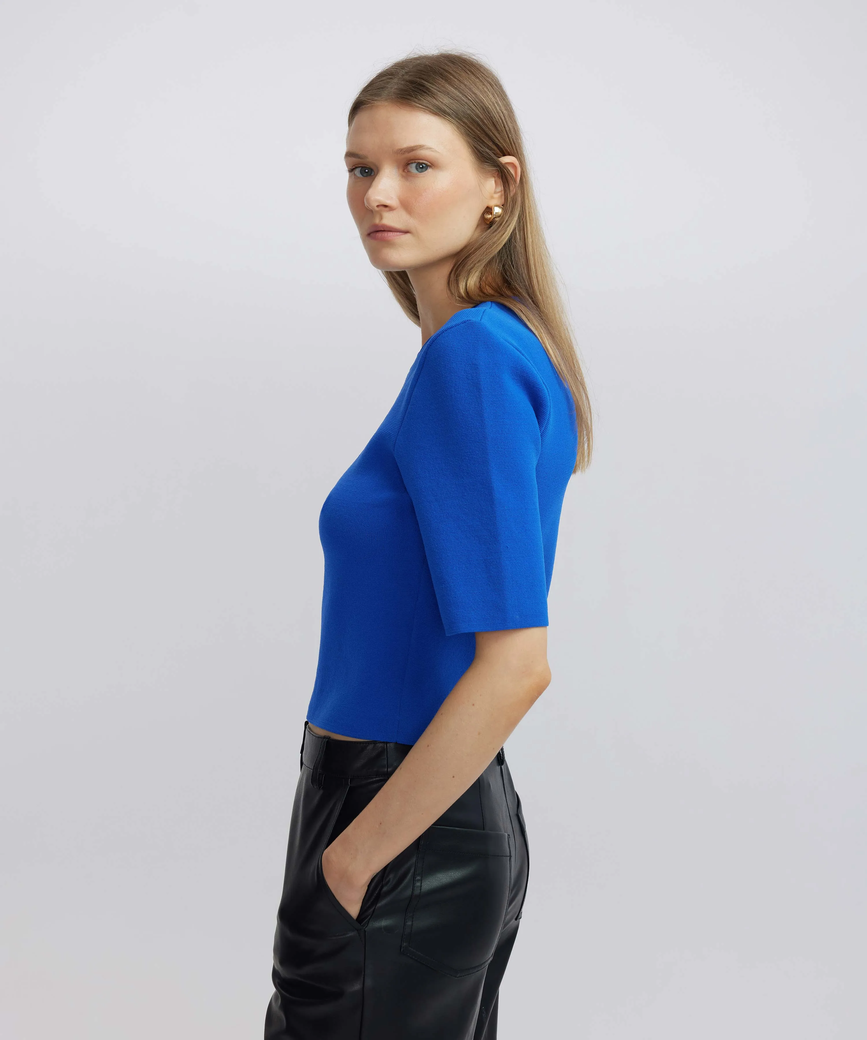 Ipekyol Round Neck Basic Knitwear Blue