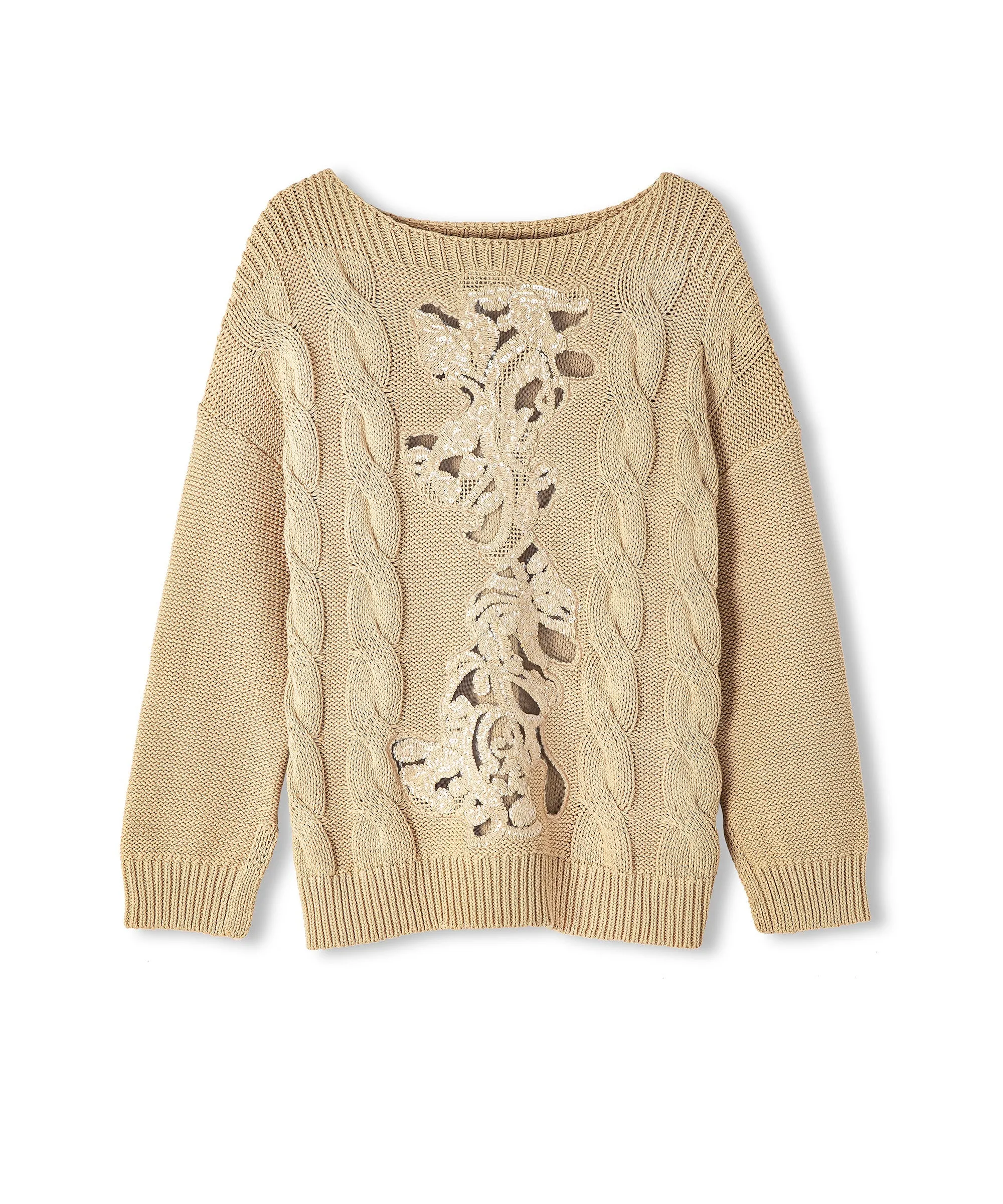 Ipekyol Sequin-Embroidered Knitwear Natural