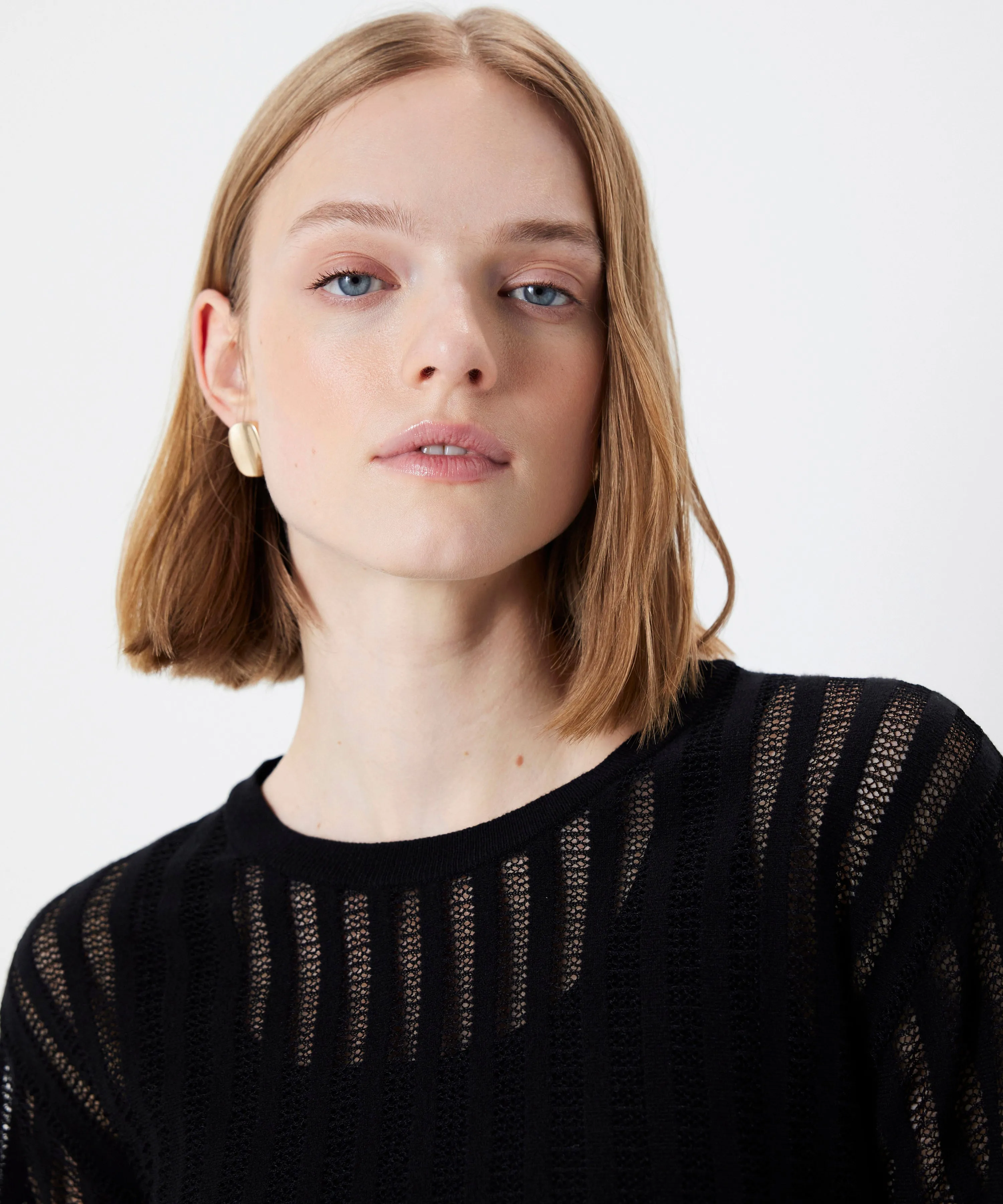 Ipekyol Transparent Textured Knitwear Black