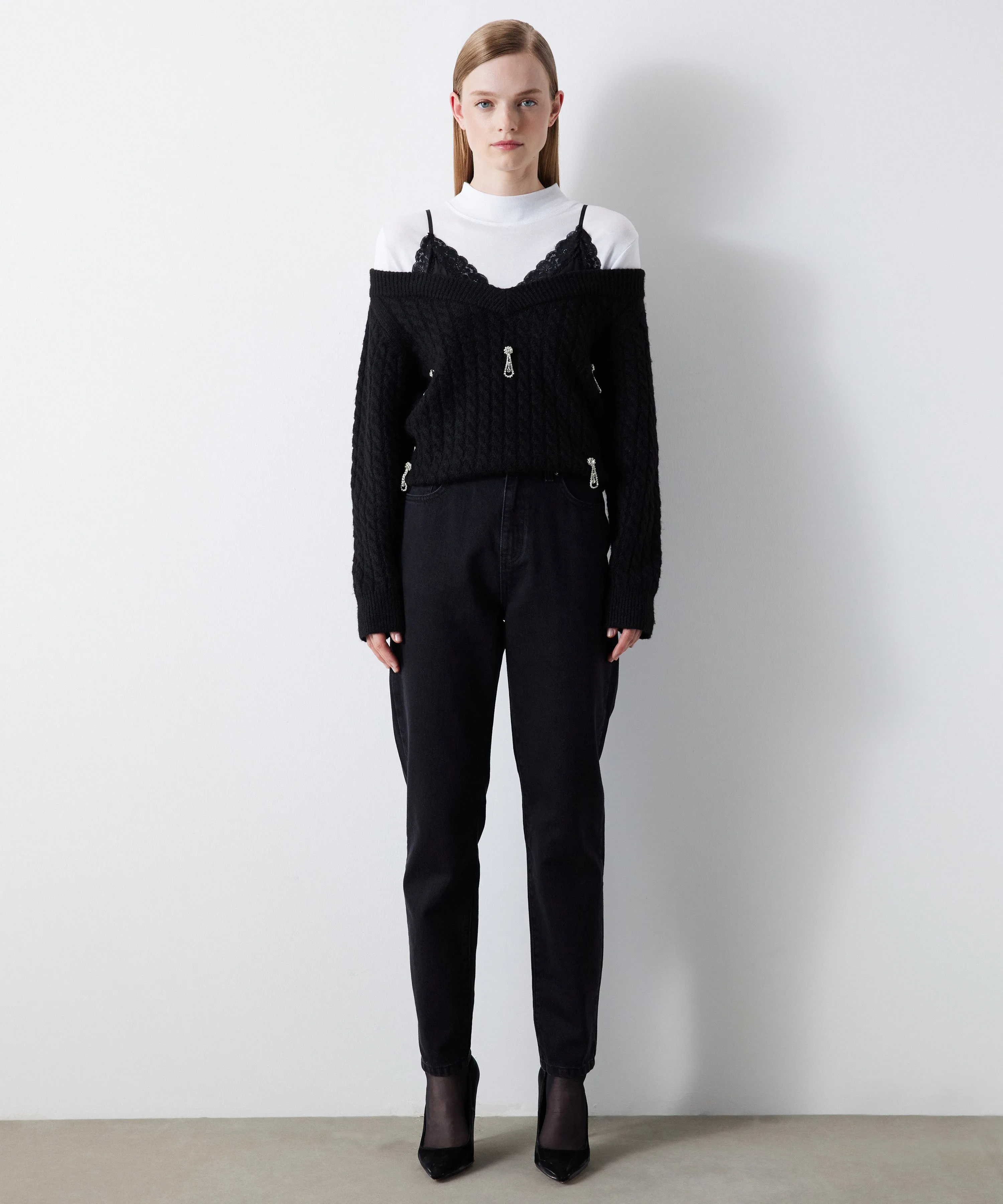 Ipekyol Two Piece Look Knitwear Black