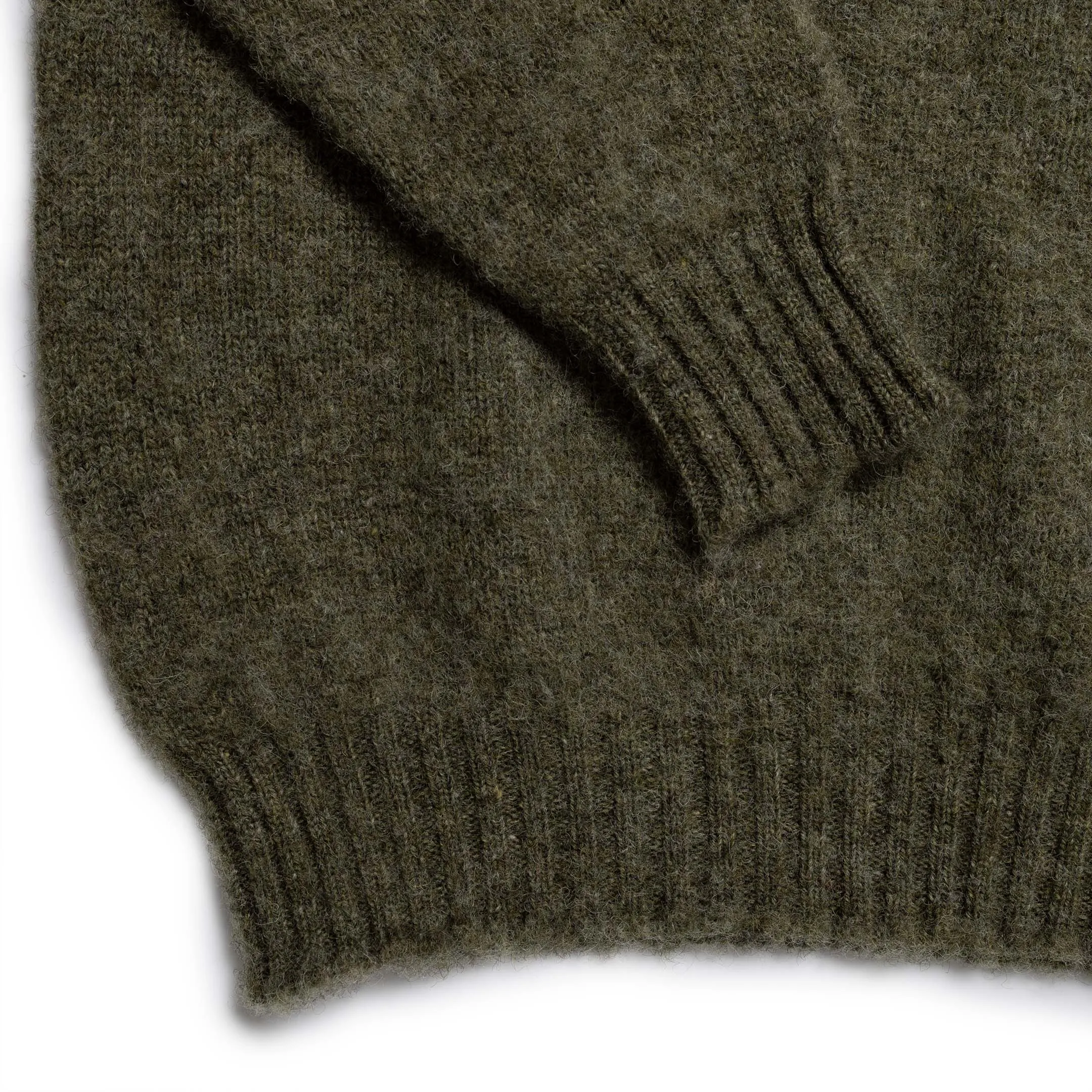 Jamieson's For Clutch Cafe Brushed Shetland Sweater Artichoke