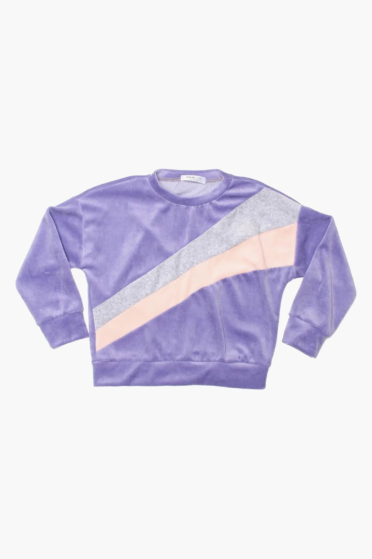 Joah Love Evans Purple Velour Girls Sweatshirt