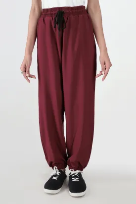 Jogger Trouser For Women - Burgundy