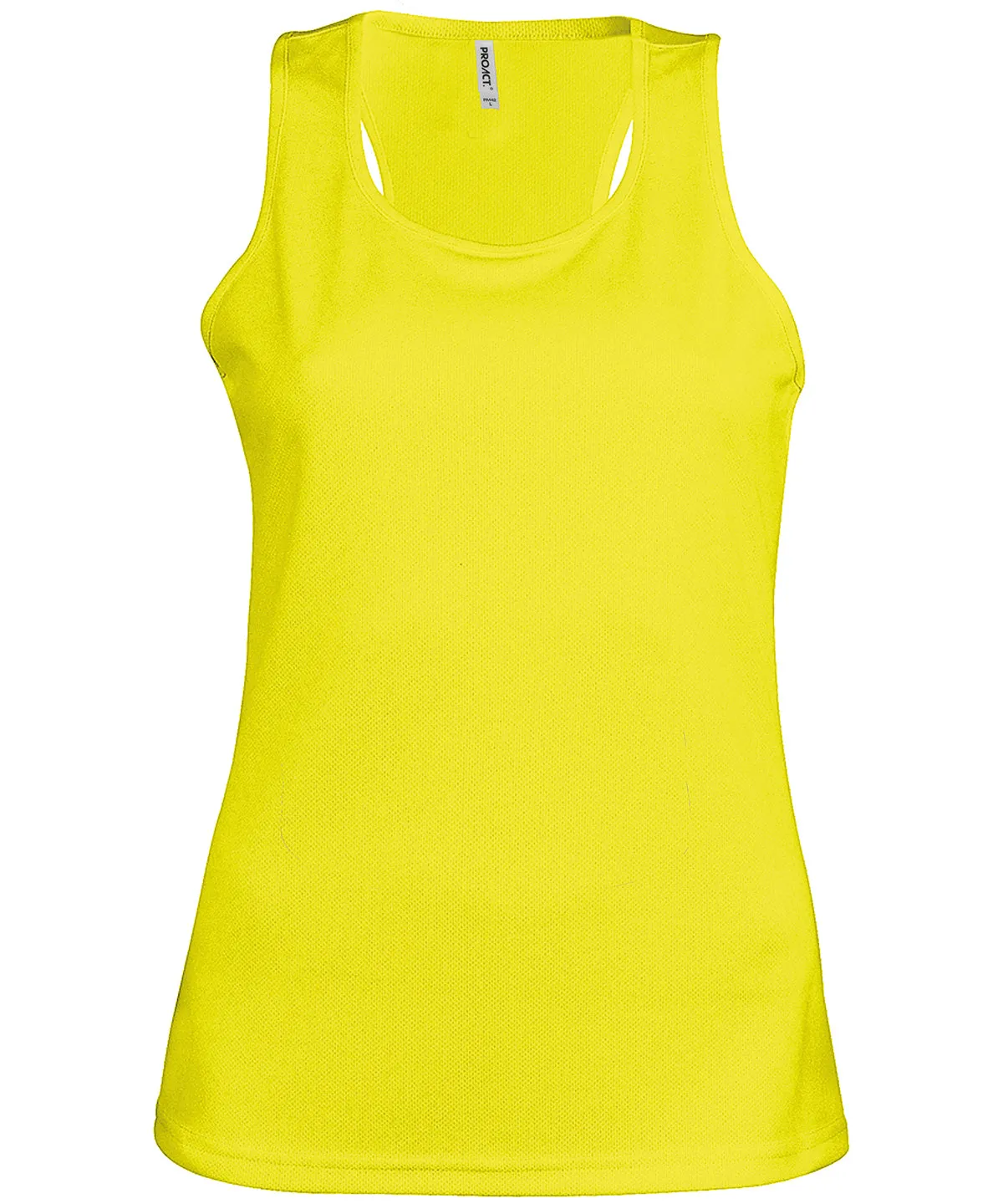 Ladies sports vest | Fluorescent Yellow