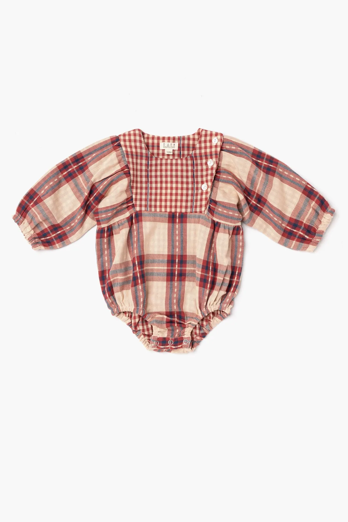 Lali Kids Mila Baby Girls Romper - Red Chex (Size 18M left)