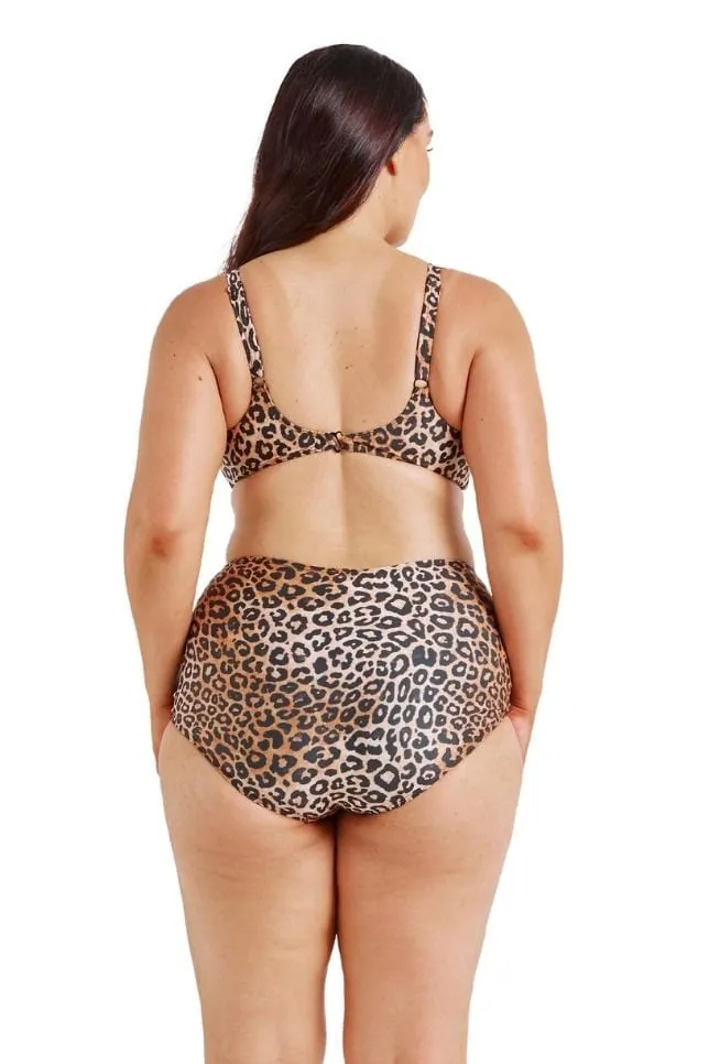 Leopard High Waisted Bikini Bottoms | Sustainable Swimwear