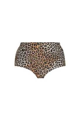 Leopard High Waisted Bikini Bottoms | Sustainable Swimwear