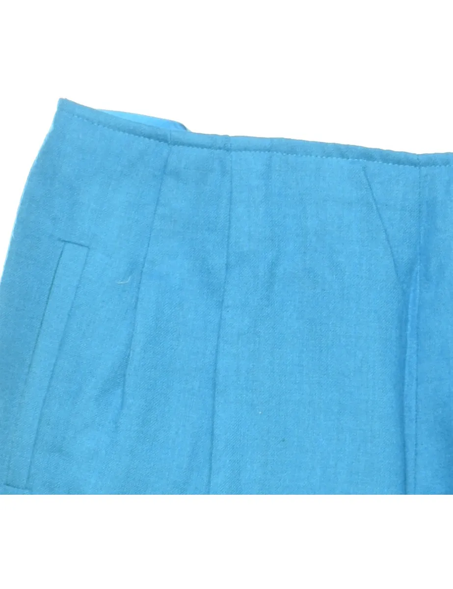 Light Blue Pleated Trousers - W32 L29