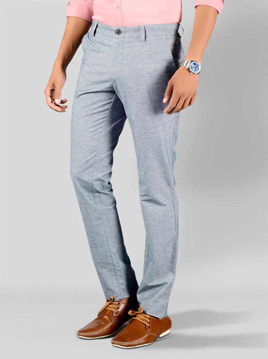 Light Blue Slim Fit Chinos | JadeBlue