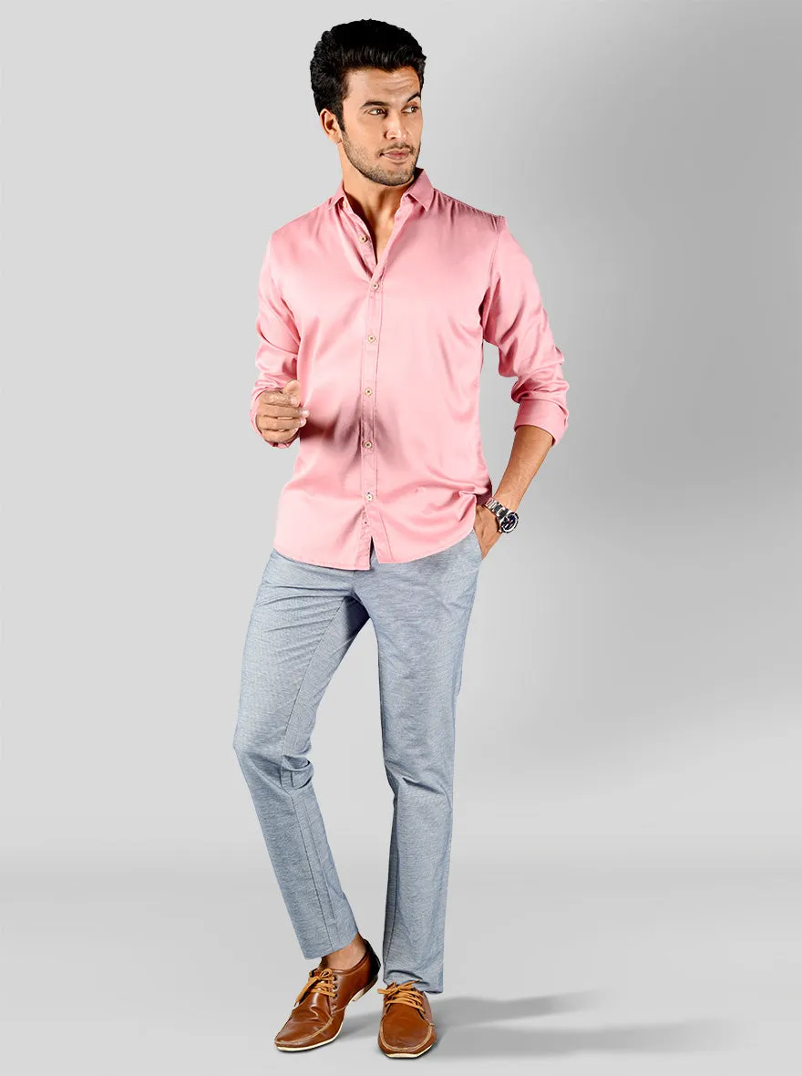 Light Blue Slim Fit Chinos | JadeBlue