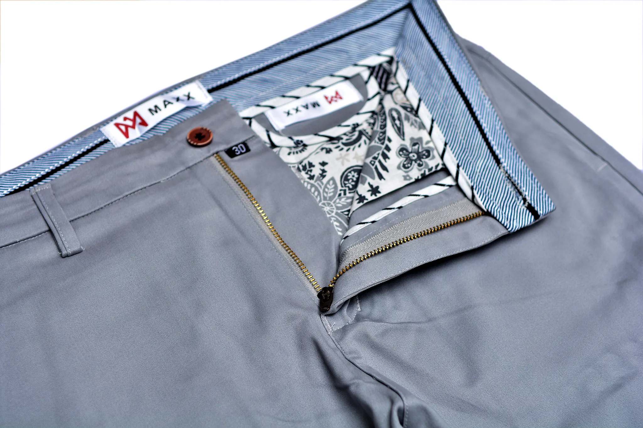 Light Grey Cotton Chinos Pants