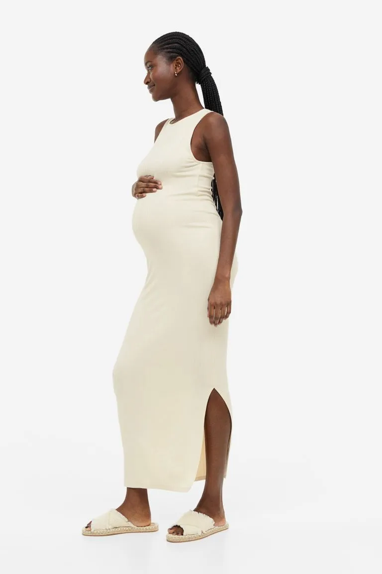 MAMA Ribbed dress H&M