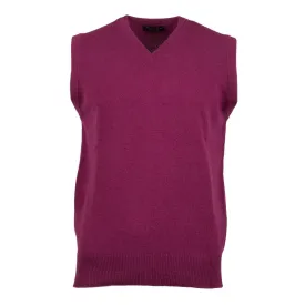 Men's Hawick Knitwear V-Neck Slipover  Boysenberry