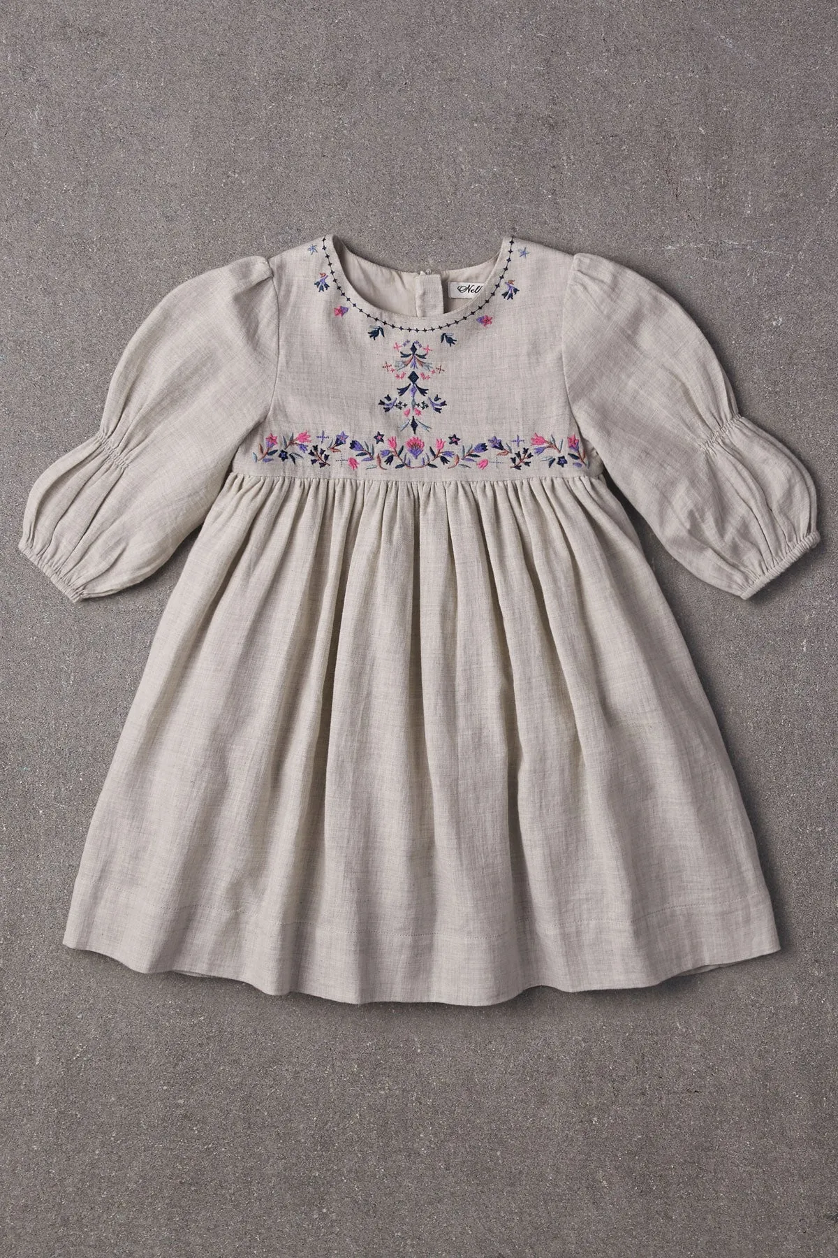 Nellystella Clover Girls Dress - Oatmeal