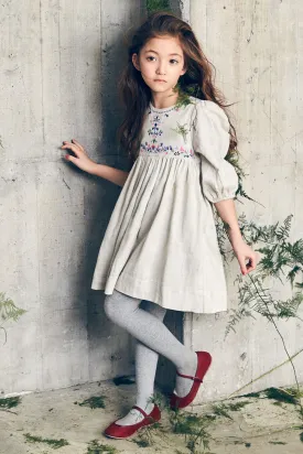 Nellystella Clover Girls Dress - Oatmeal