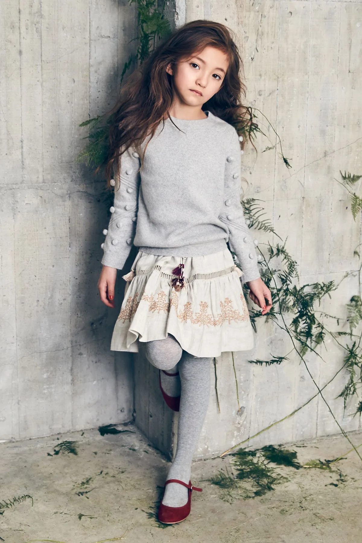 Nellystella Perla Girls Skirt - Oatmeal