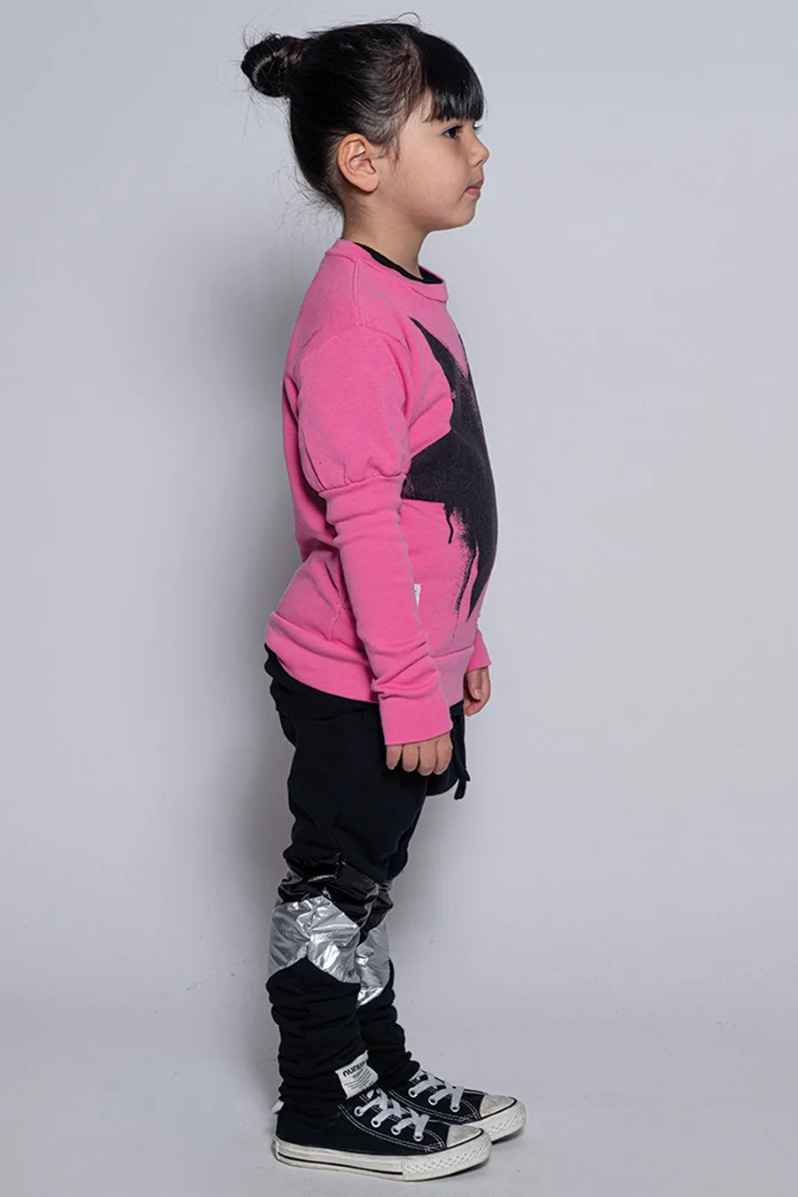 Nununu Falling Star Magic Girls Sweatshirt - Hot Pink