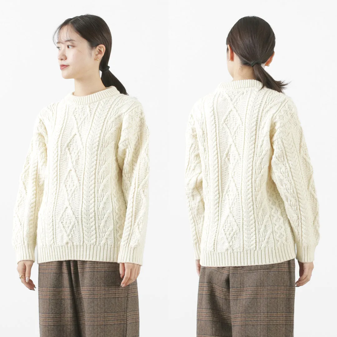 OLD DERBY KNITWEAR / Aran Crew Pullover