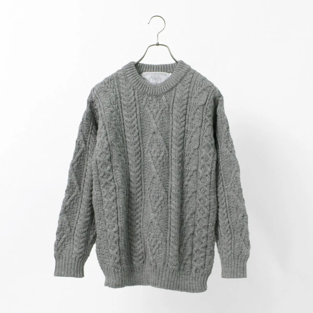 OLD DERBY KNITWEAR / Aran Crew Pullover