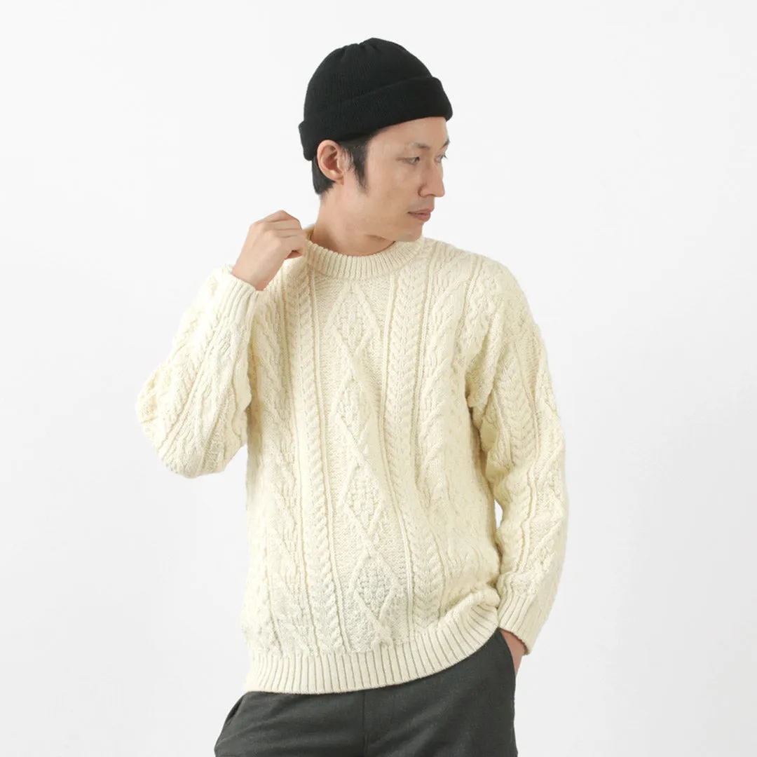 OLD DERBY KNITWEAR / Aran Crew Pullover