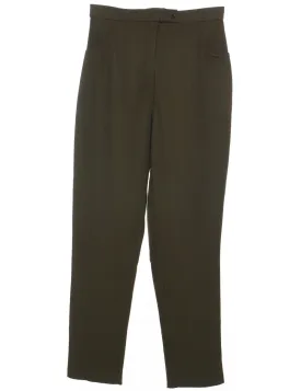 Olive Green Tapered Trousers - W28 L30