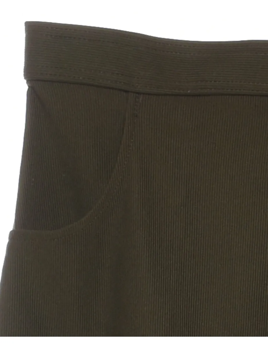 Olive Green Tapered Trousers - W28 L30