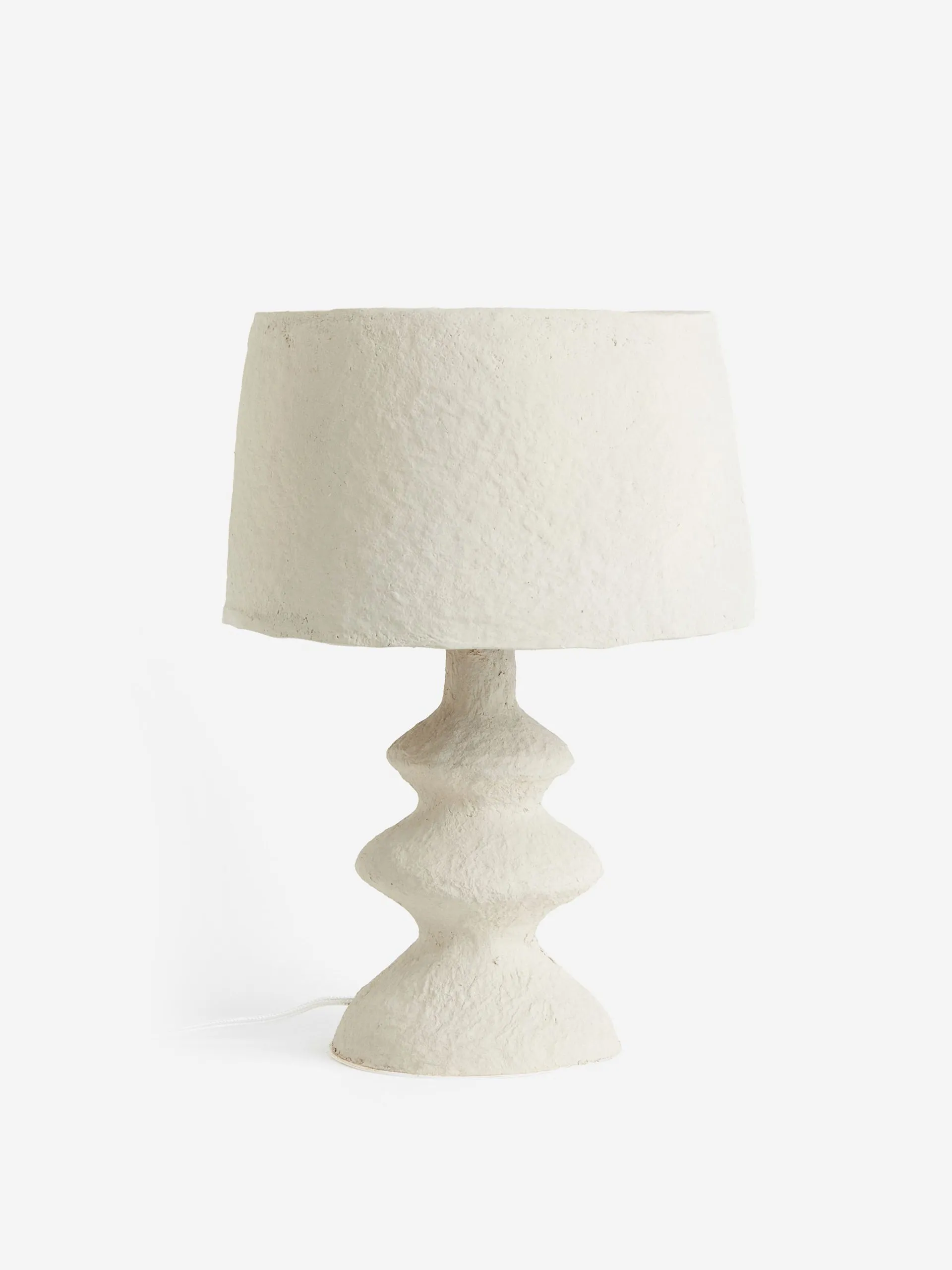 Papier-maché table lamp