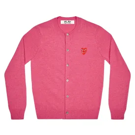 Play Comme des Garçons - Double Eye Ladies’ Cardigan - (Pink)