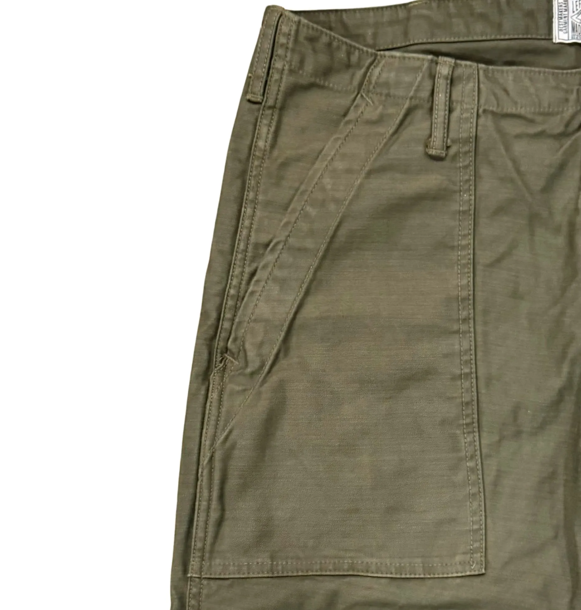 Pre Order - OG-107 60's era GI chinos in 12 oz Baker Back Cotton Satin mid to end January