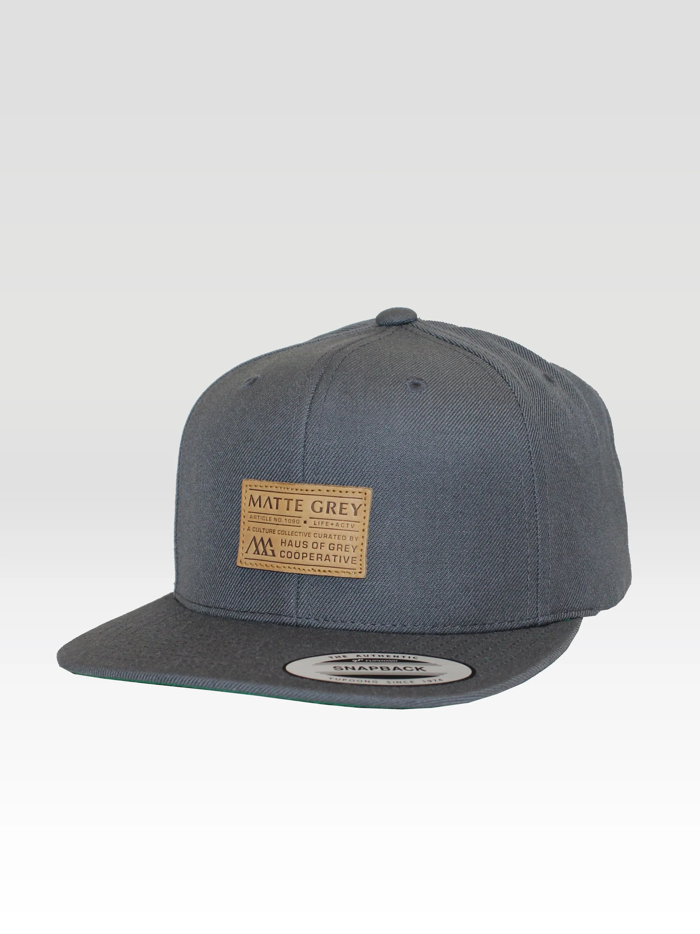 Premium Badge Strapback - Brand Grey