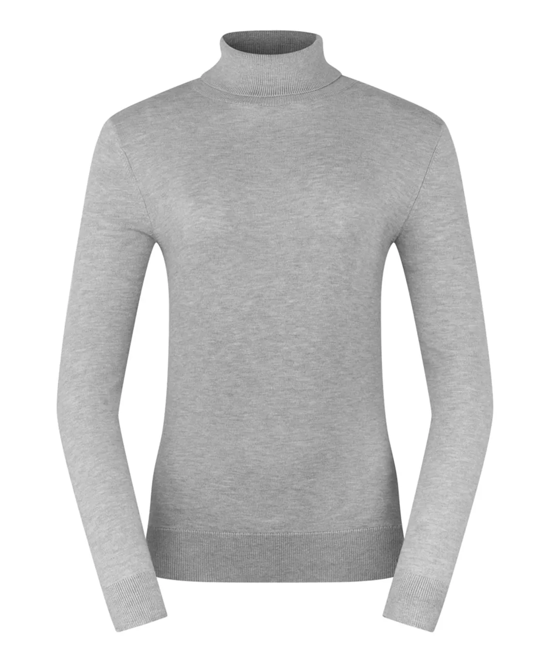 PURE GOLF Simone Roll Neck Jumper 505 Pale Grey