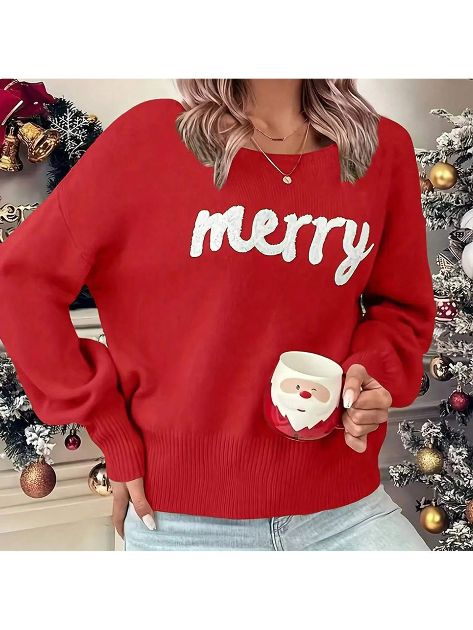 Red christmas sweaters women|Women Christmas Cute Sweaters