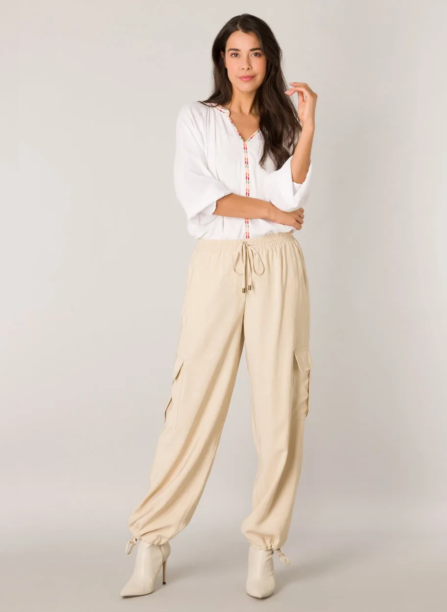 Sarah Essential - Cargo Trousers in a Supple Fabric