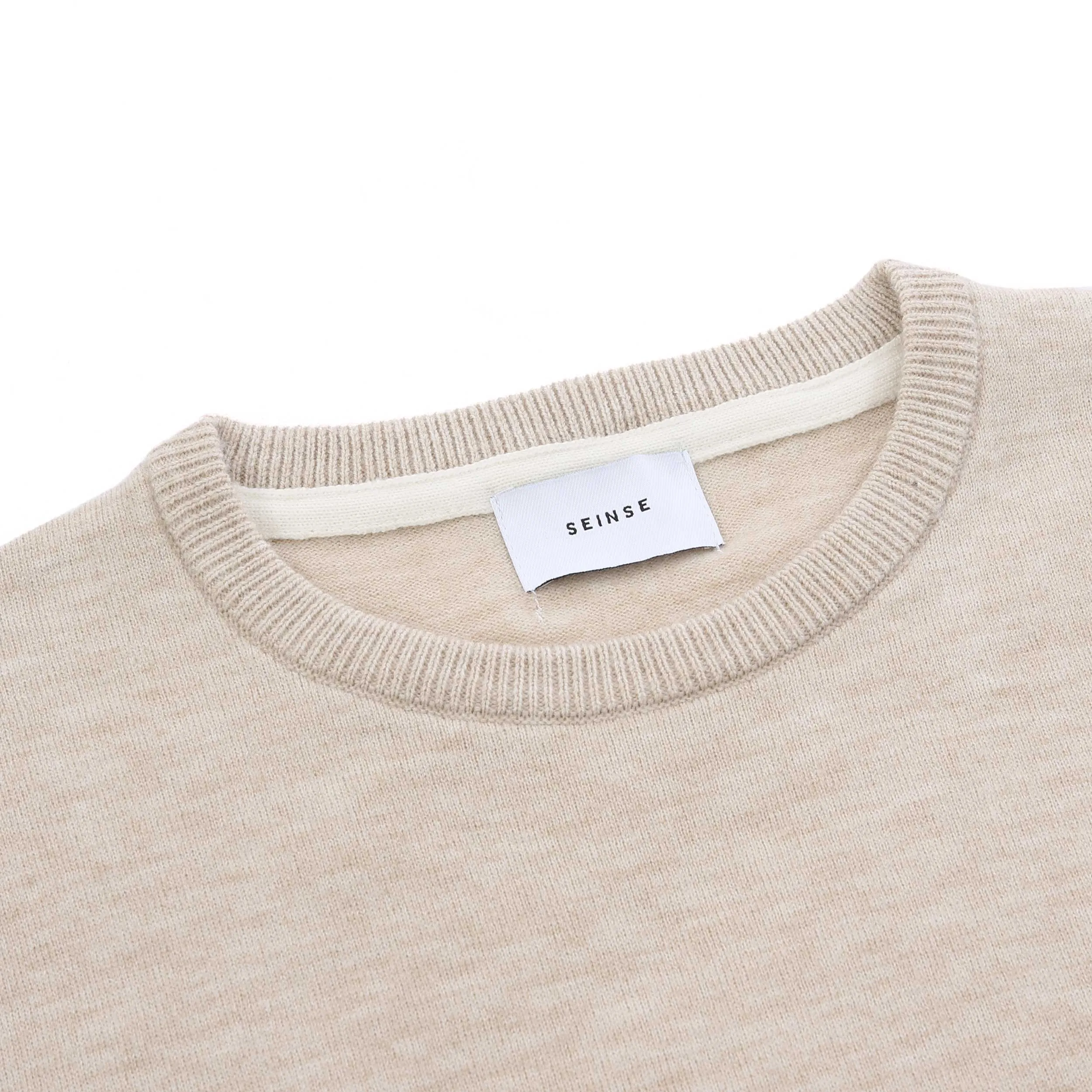 Seinse Crew Neck Knitwear in Beige Melange